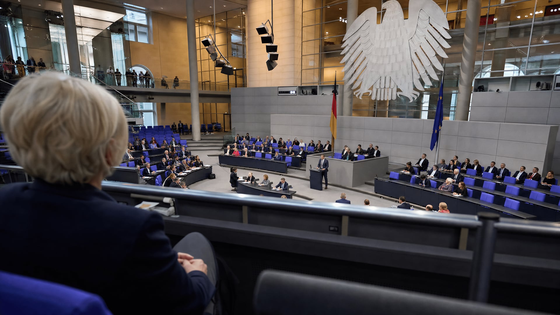 German Bundestag plenary chamber during debate on cannabis flower reimbursement
