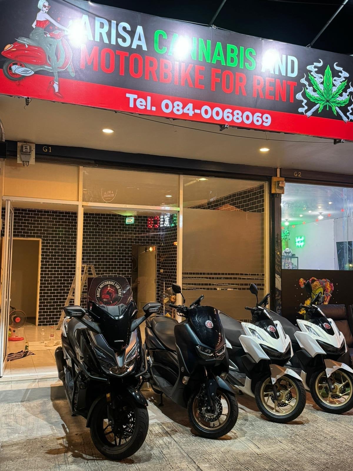 Arisa Cannabis And Motorbike For Rent