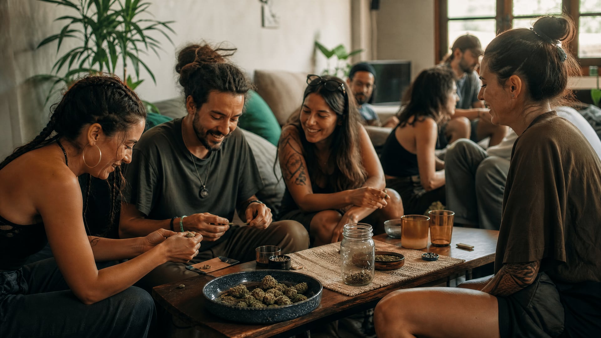 Members-only lounge in Santa Cruz de Tenerife cannabis social club