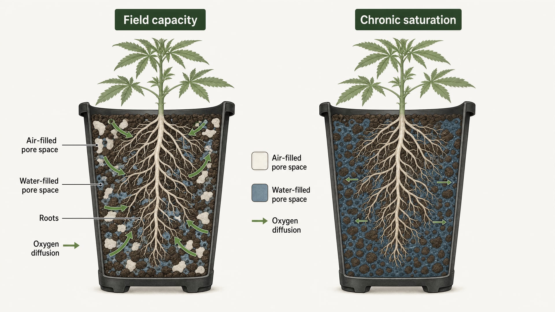 دليل ري cannabis: السقي، pH ومياه الصرف