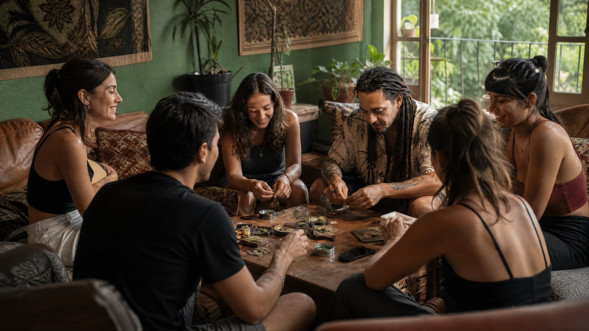 Santa Cruz de Tenerife cannabis club table gathering with city culture crossover