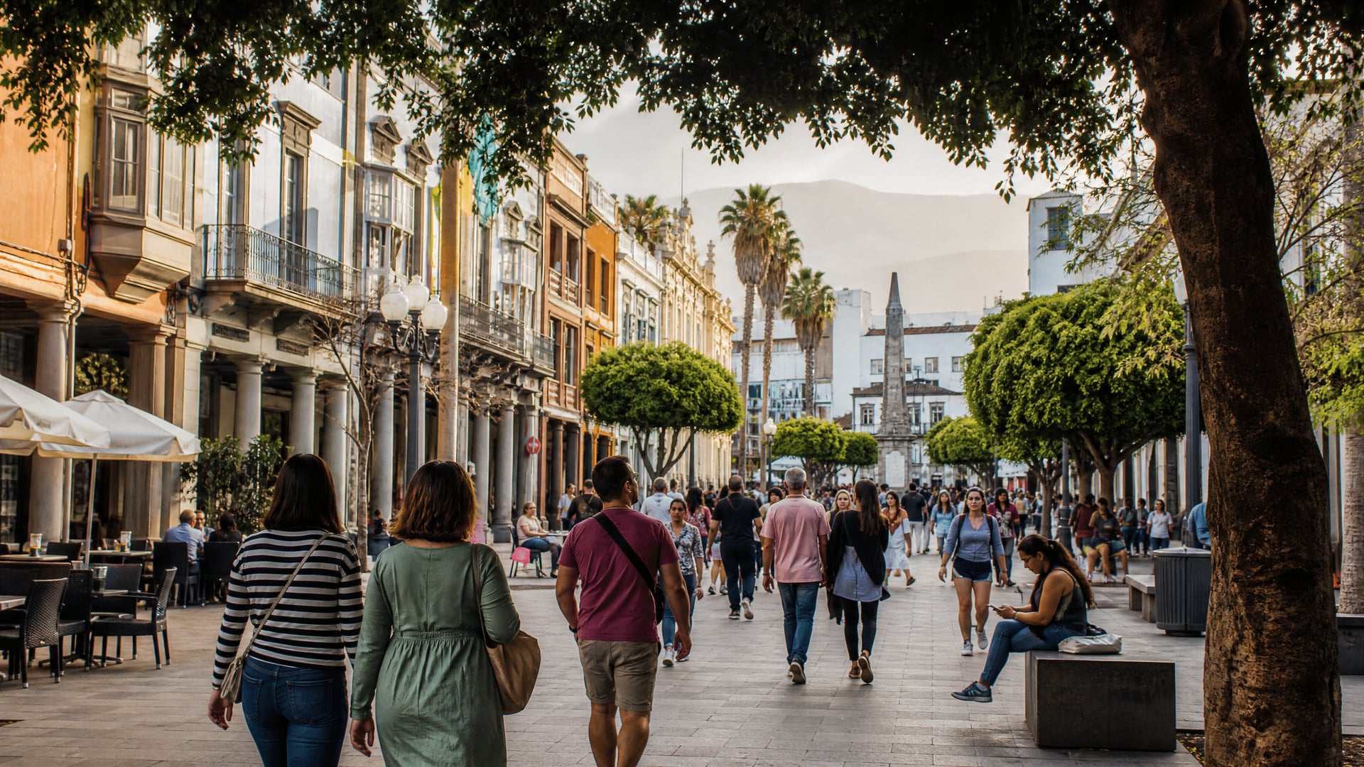 Centro-Ifara street life in Santa Cruz de Tenerife near cannabis club areas