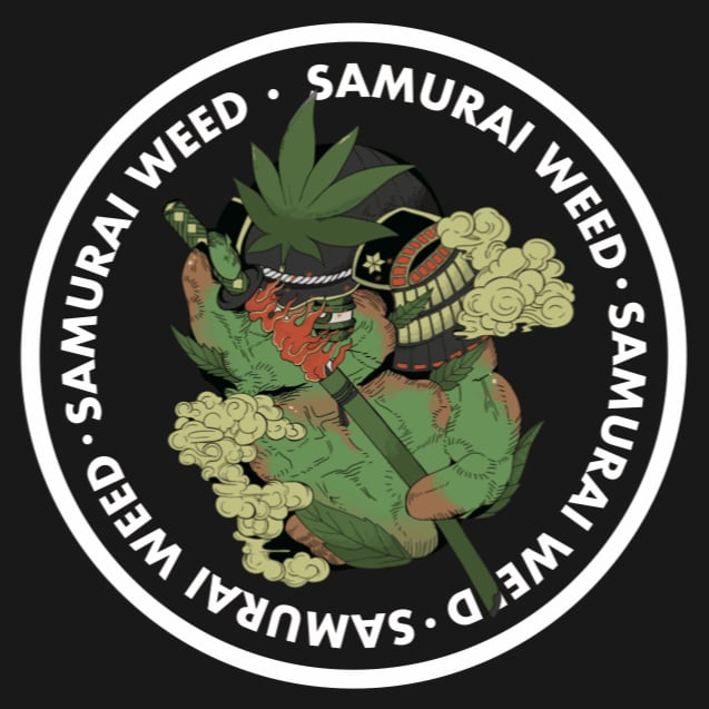 清迈的大麻社交俱乐部 Samurai Weed × VapeMania 标志