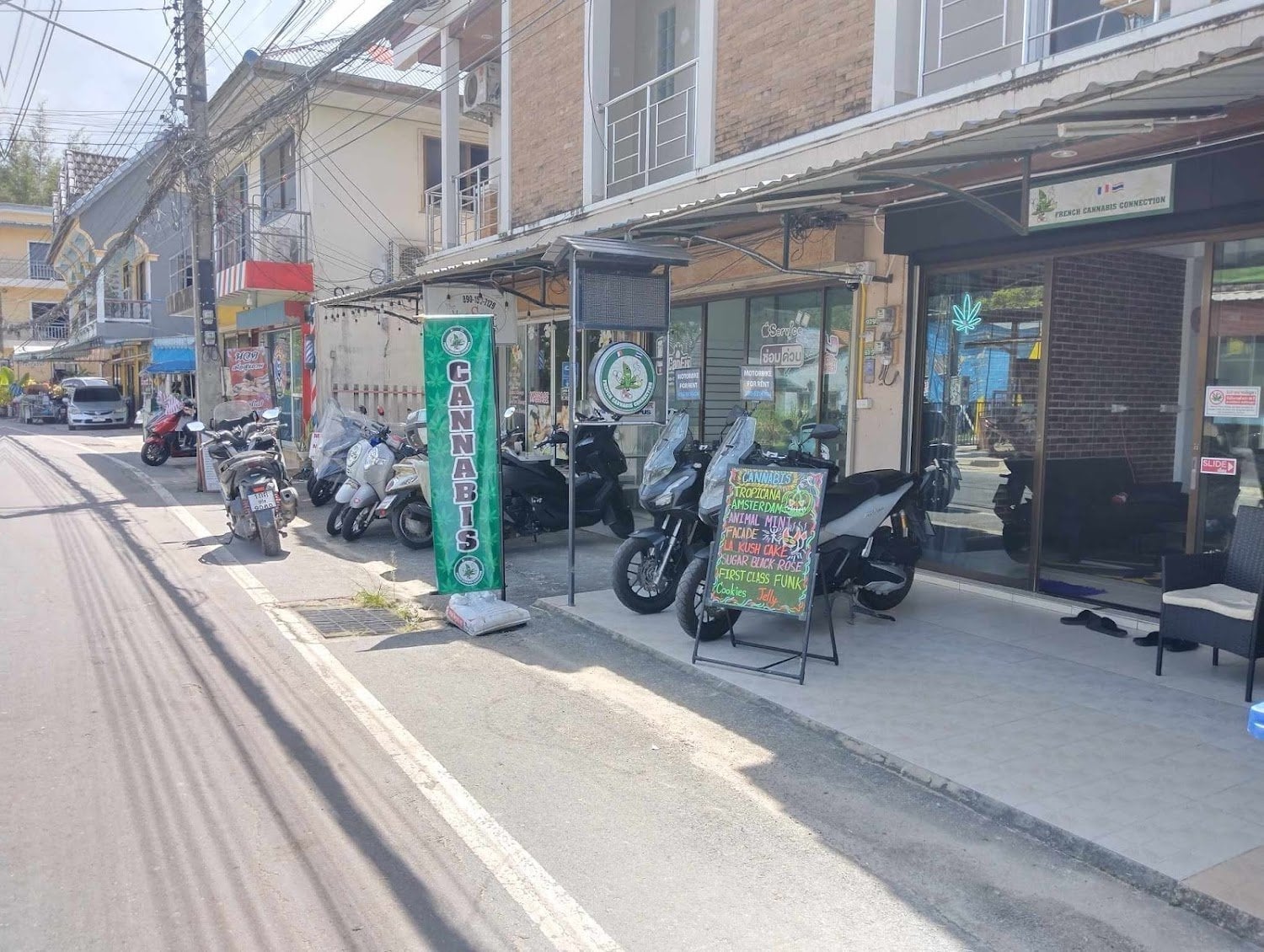 French Cannabis Connection Dispensary Weed & Store Motorbike Kamala