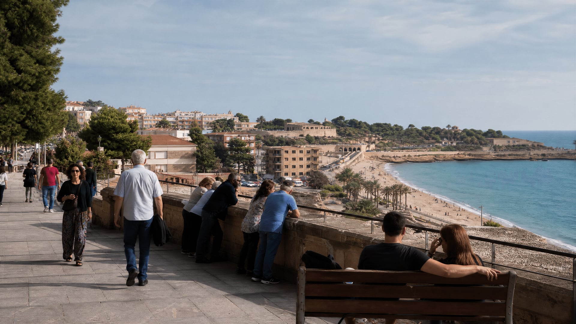 Costa de Tarragona con vida urbana y contexto de barrio de club social de cannabis