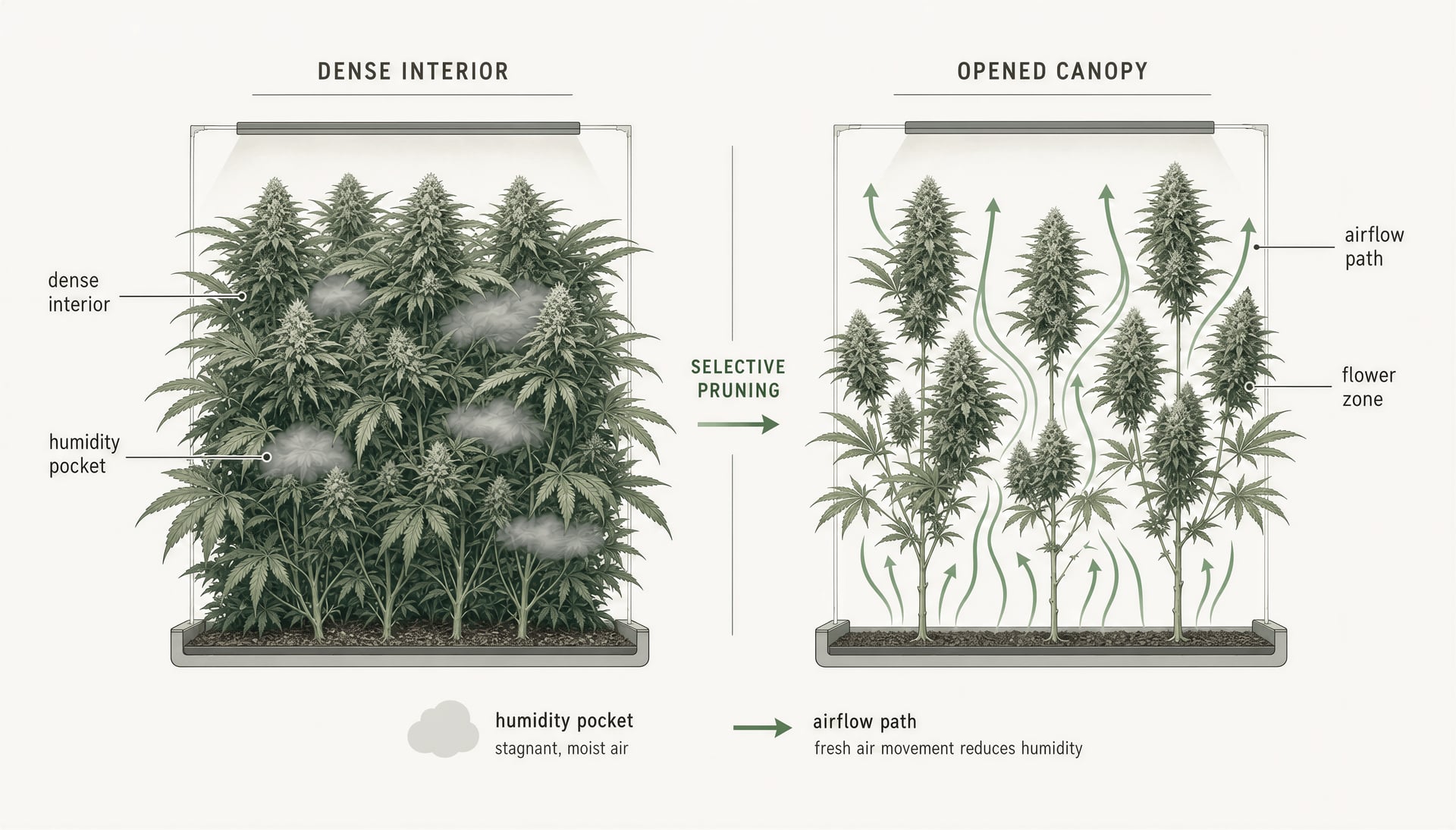 Методы формирования cannabis для урожайности и кроны