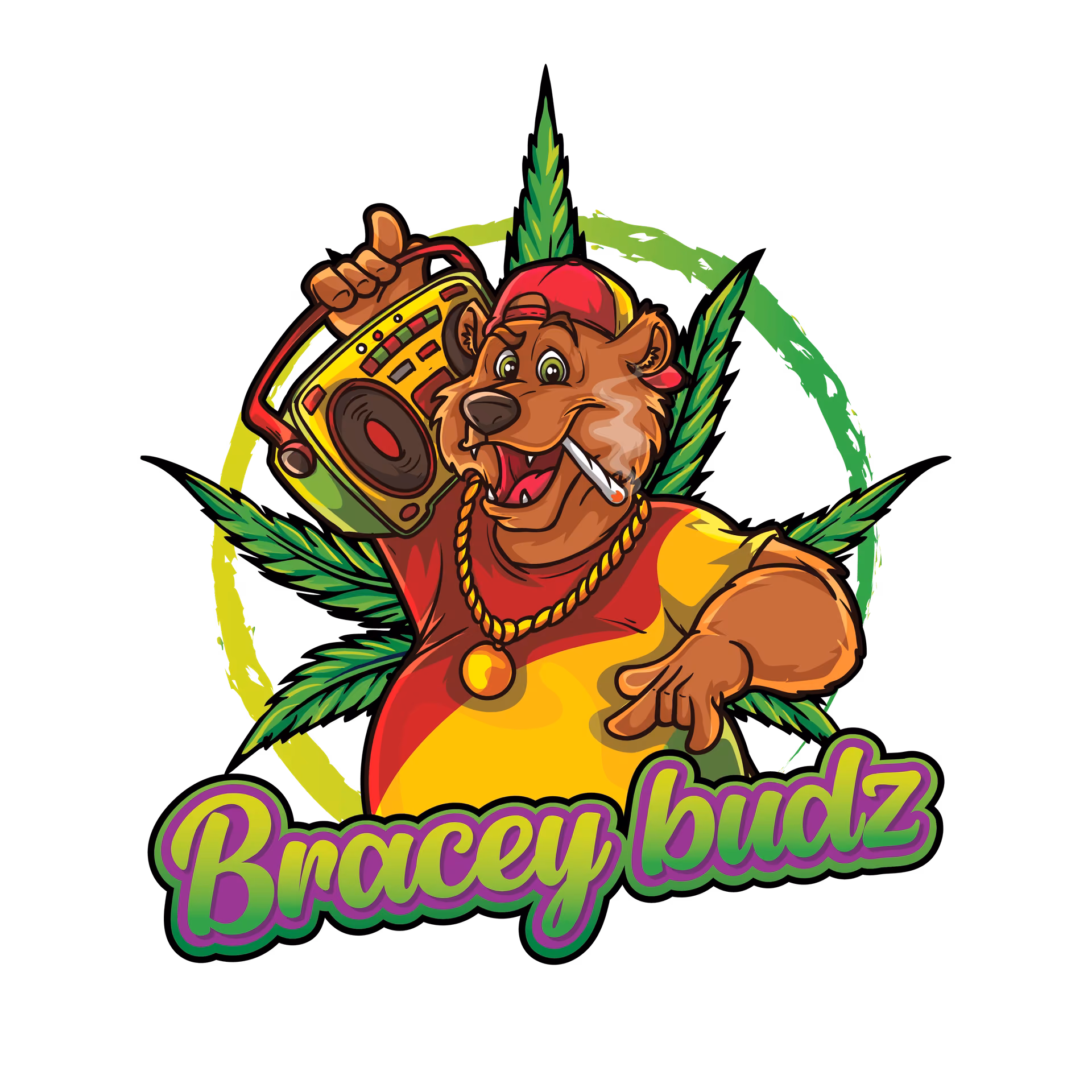 Cannabis Social Club Bracey Budz Cannabis Dispensary Cannabis Store Weed Shop Ganja logo
