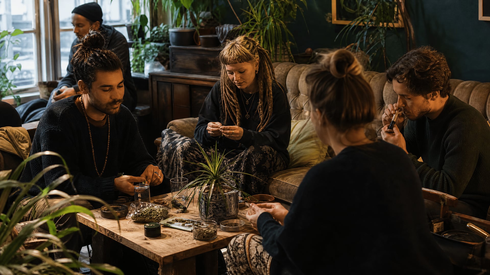 Cozy private members room in Netherlands with soft seating and social club atmosphere