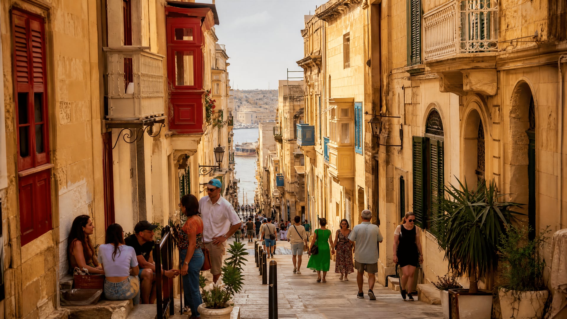 Valletta utcái és mindennapi mozgása – Málta, közel a kannabisz klub negyedekhez