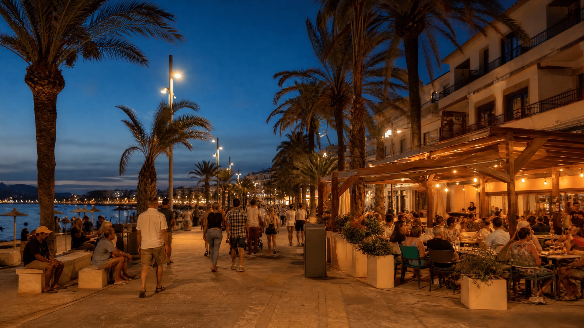 Can Picafort promenade nightlife with social club atmosphere nearby