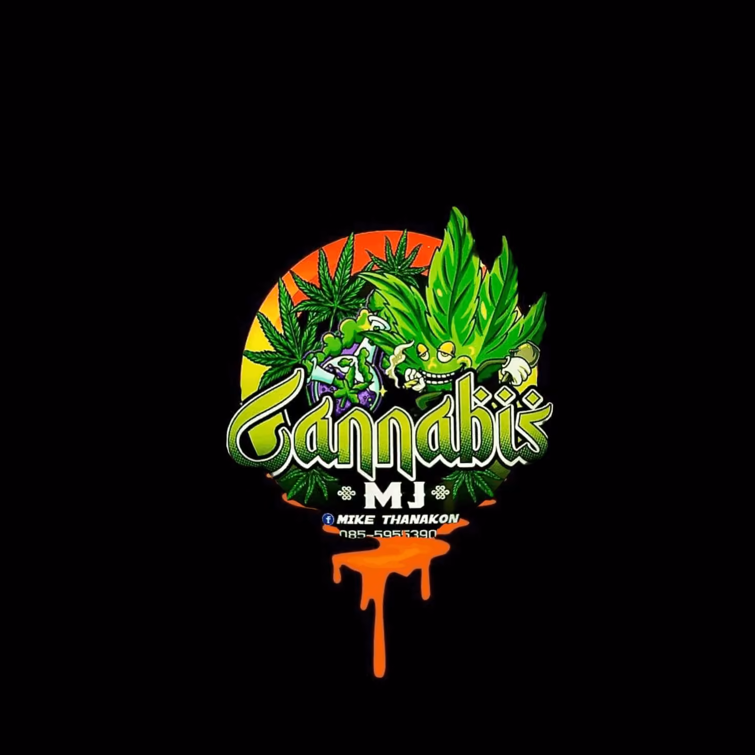 نادي القنب الاجتماعي Cannabis MJ في Chom Bueng شعار