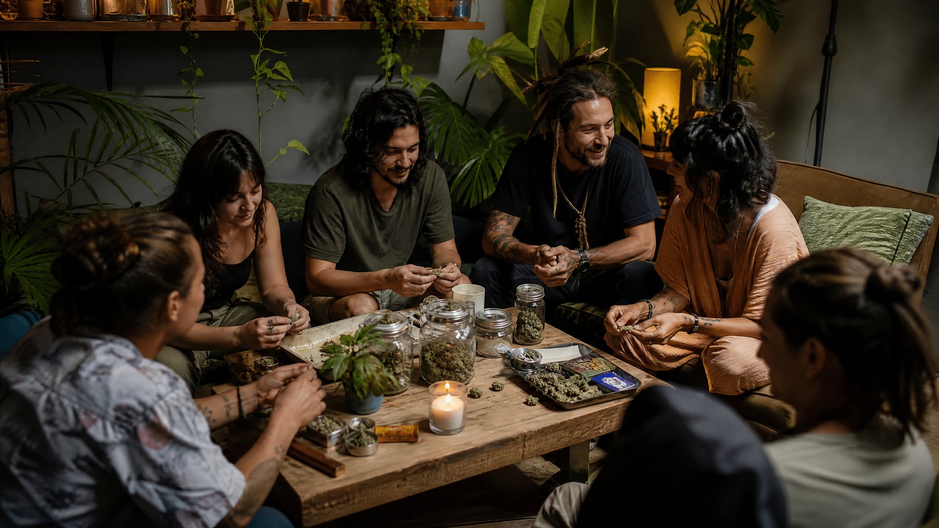 Calm Santa Ponsa residential street with everyday life and cannabis club context