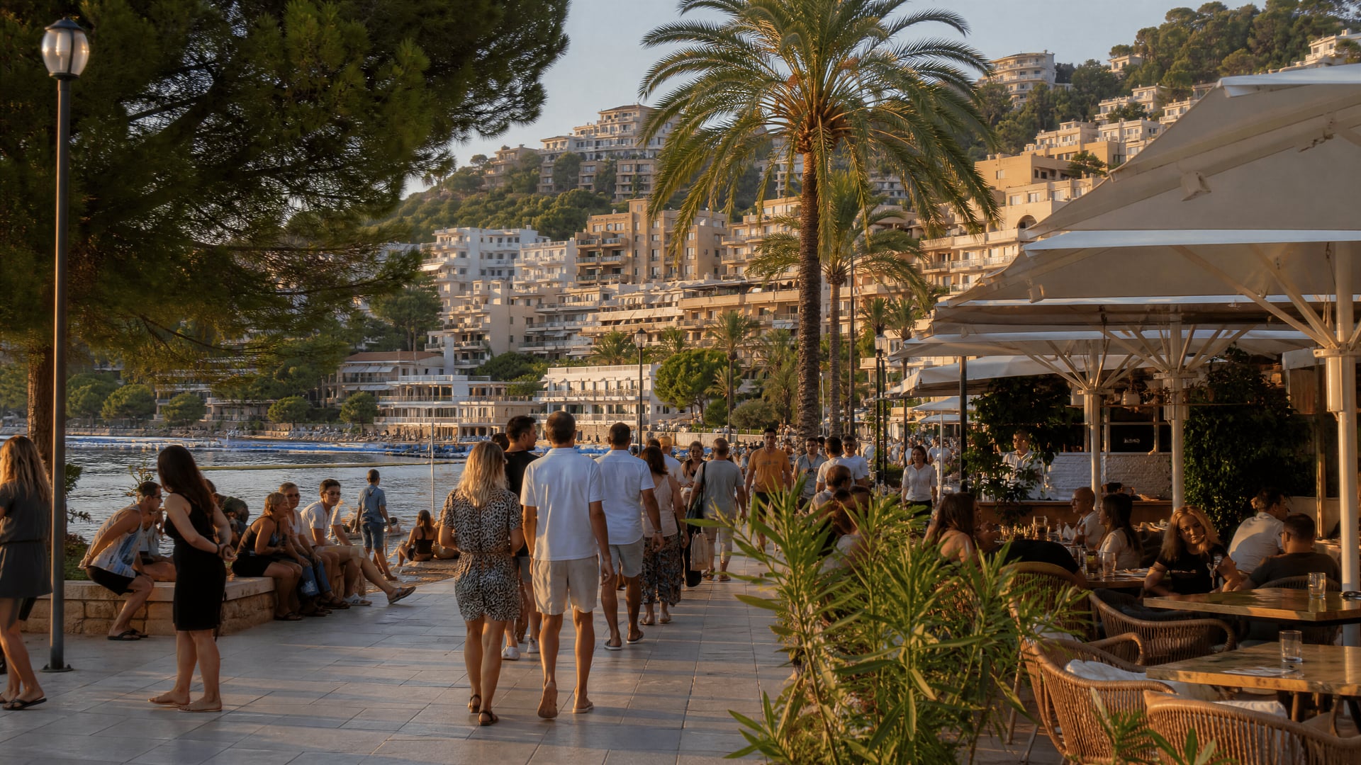 Santa Ponsa directory-style city view with local streets and cannabis club context
