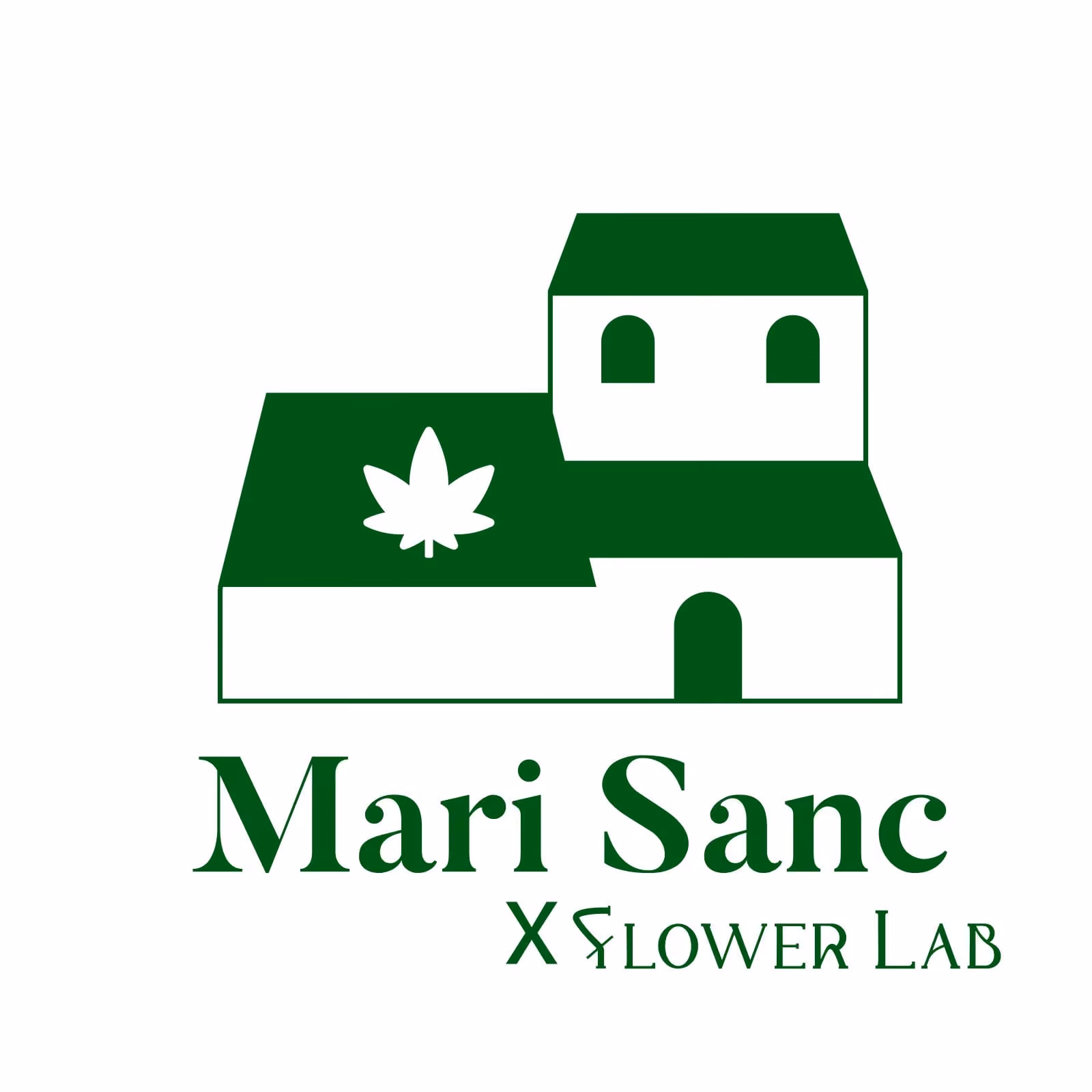 大麻社交俱乐部 Mari Sanc X Flowerlab 标志