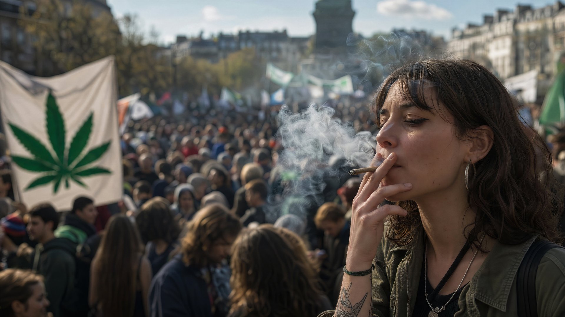 Abstrakte redaktionelle Szene europäischer Institutionen, Berichte und Rechtsdokumente zur Cannabis-Politik