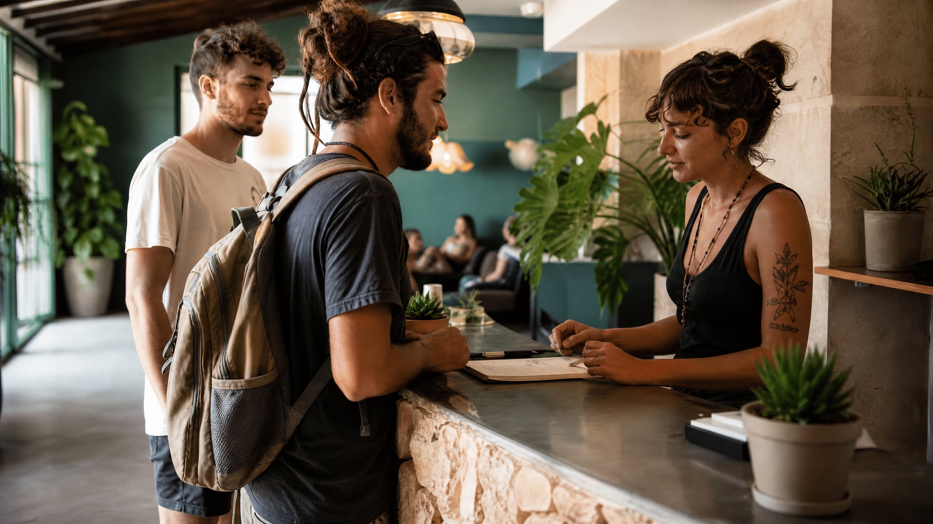 Reception check-in in Palma, Majorca cannabis social club membership desk