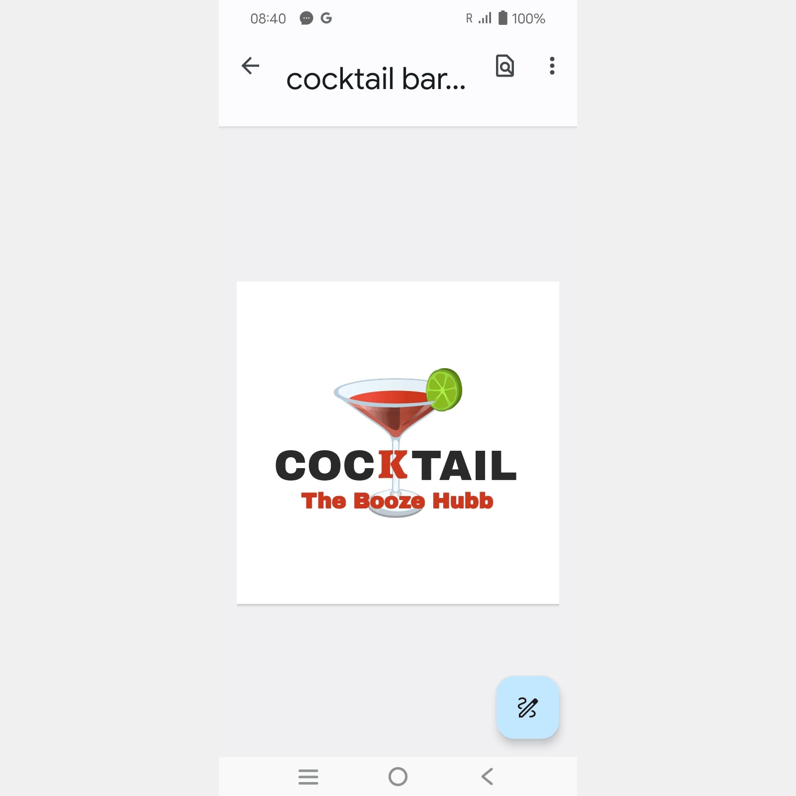 Cocktail The Booze Hubb logo