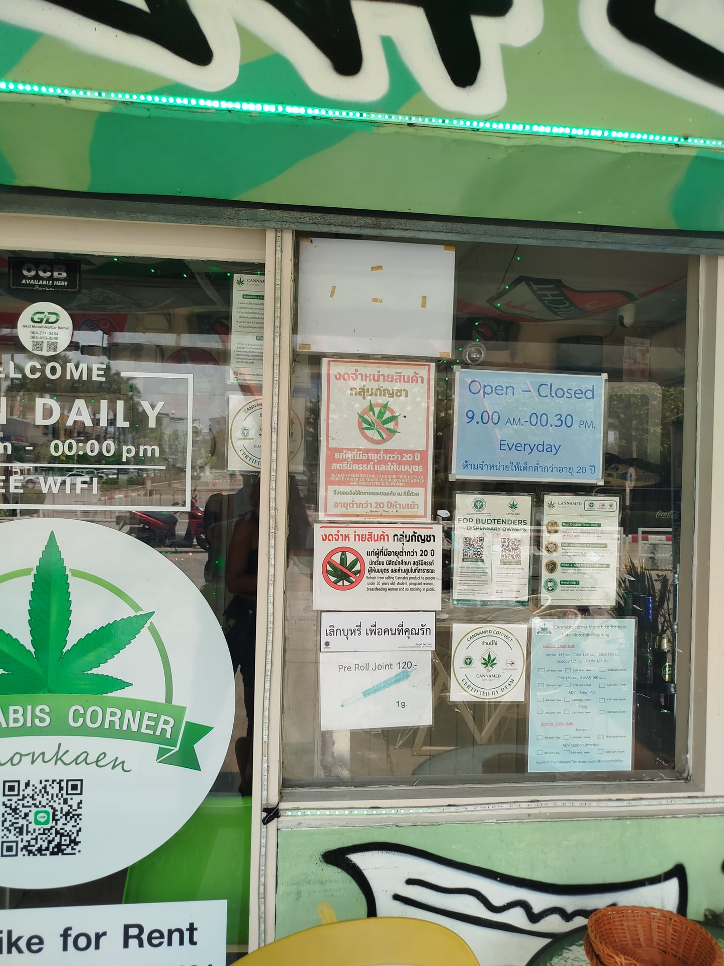 Cannabis Corner Khonkaen & Moterbike For Rent