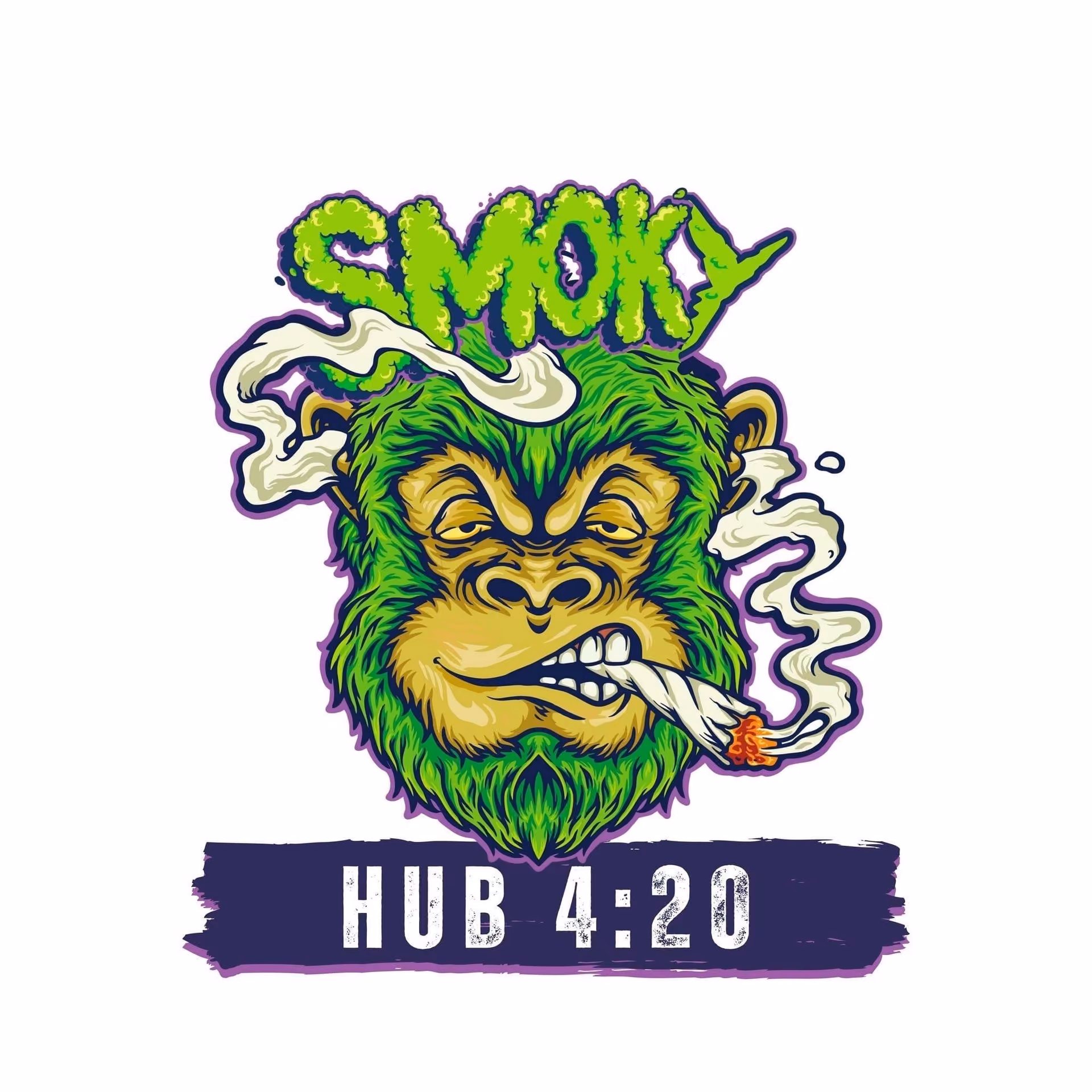 نادي القنب الاجتماعي Smoky Hub شعار