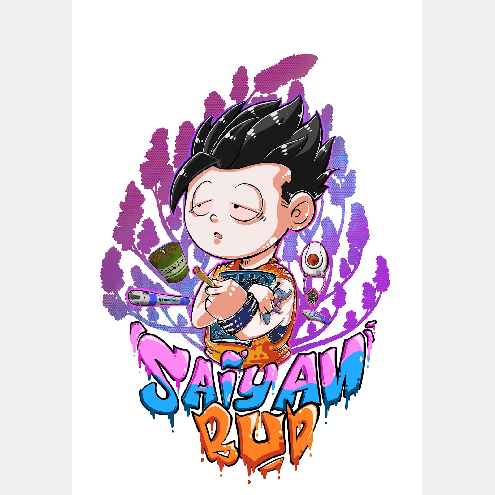 نادي القنب الاجتماعي Saiyanbuds شعار