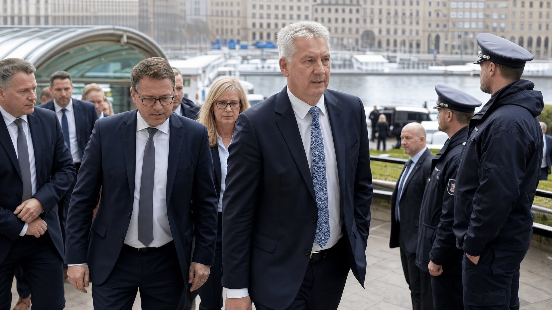 German interior ministers conference venue in Hamburg as public cannabis ban debate unfolds