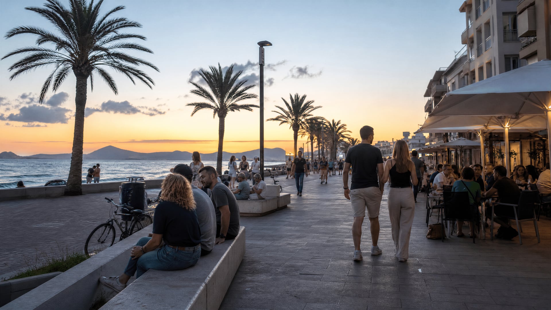 Can Picafort promenade and seafront life near cannabis social club context