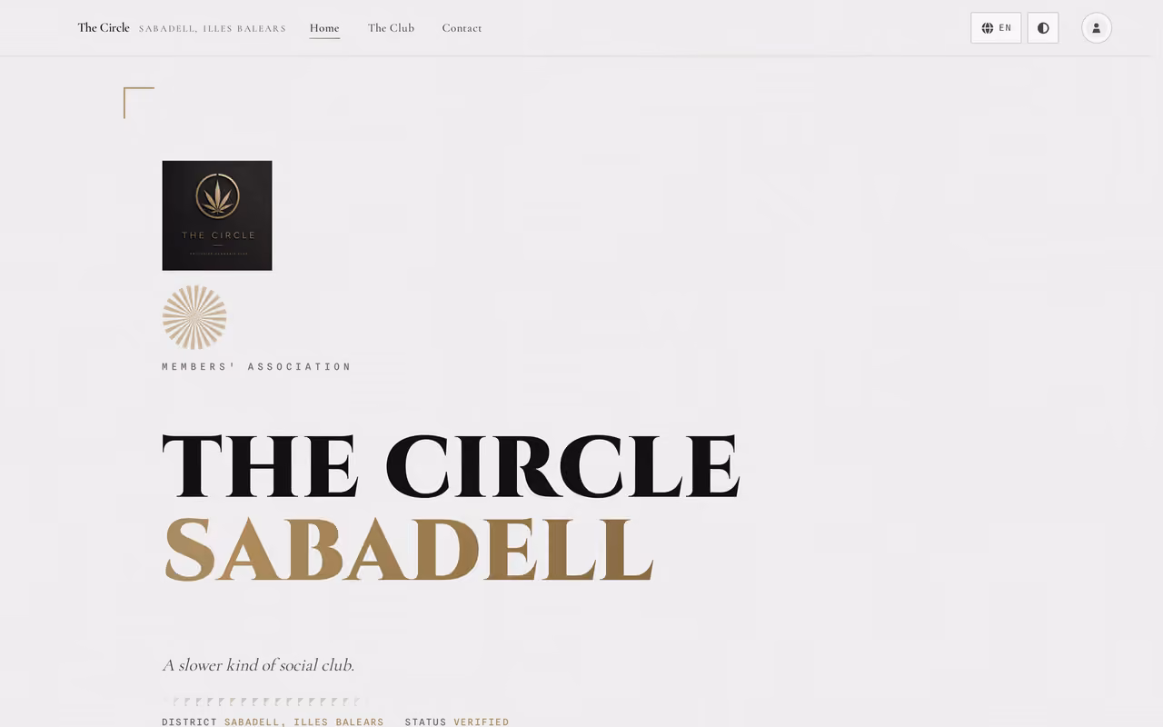 Art Deco — Cannabivo club homepage screenshot