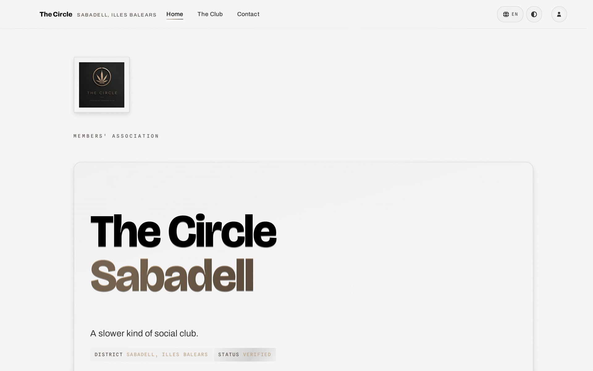 Material Black — Cannabivo club homepage screenshot