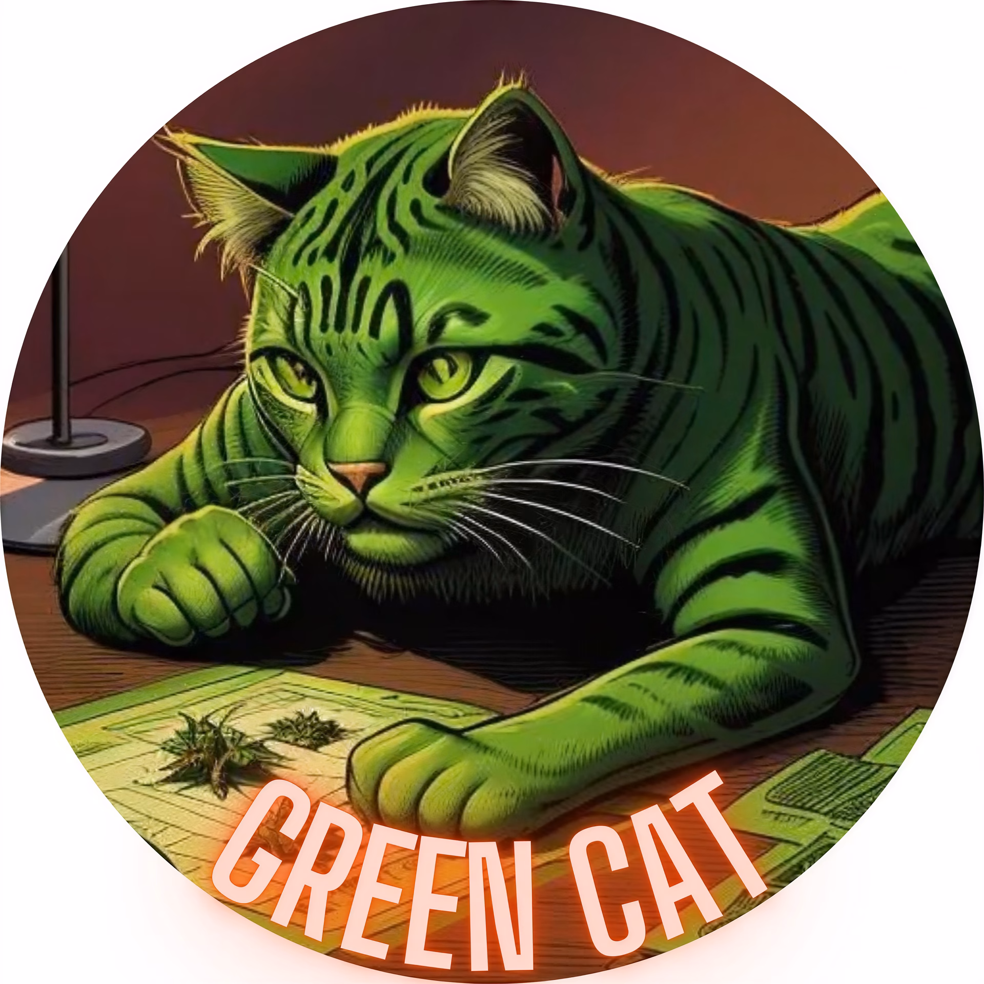 Cannabis Social Club Greencat v Roses logo