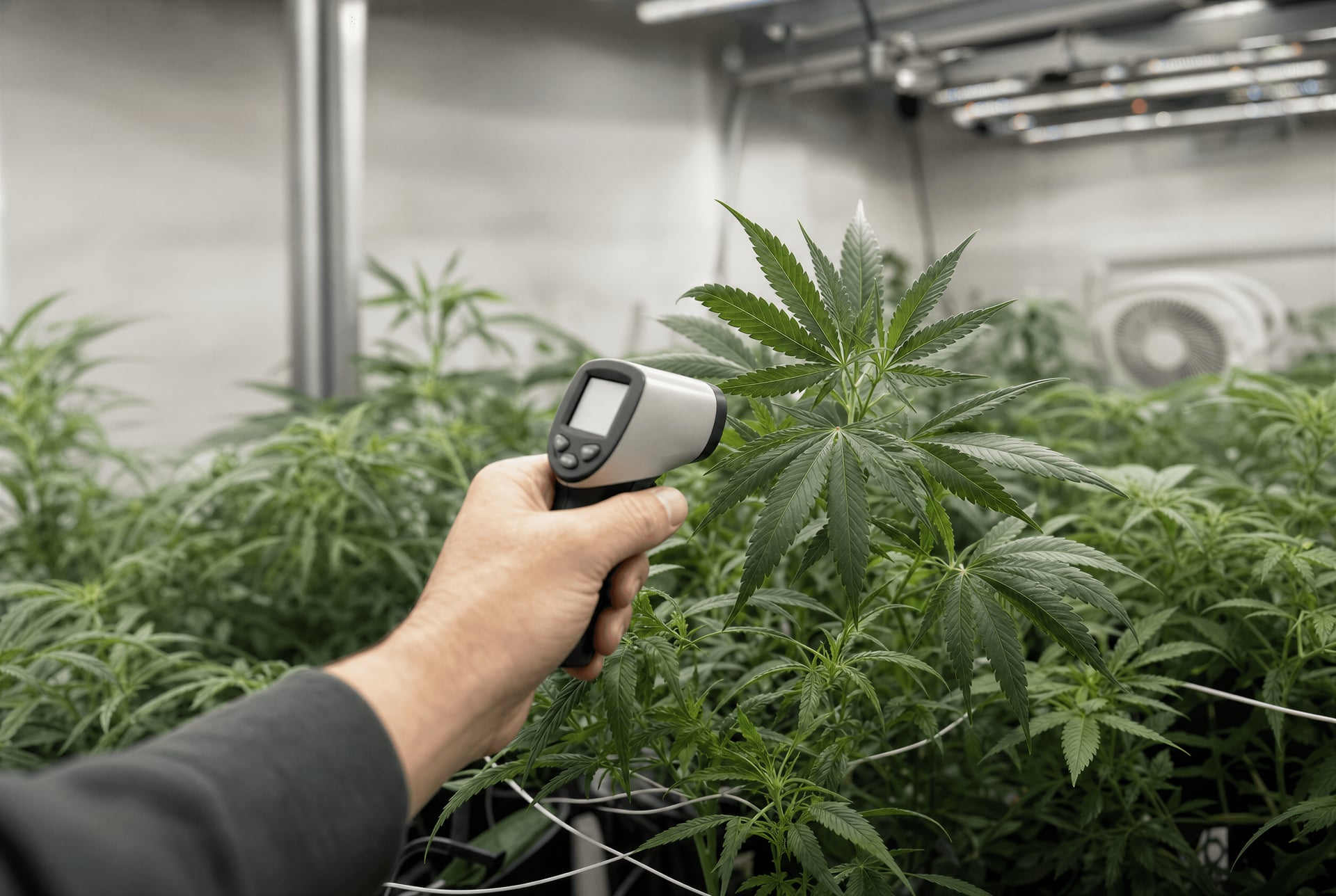 دليل Cannabis حول الرطوبة وVPD: RH حسب المرحلة، حساب VPD، درجة حرارة الأوراق، خطر العفن، النتح، وأدوات التحكم بالمناخ
