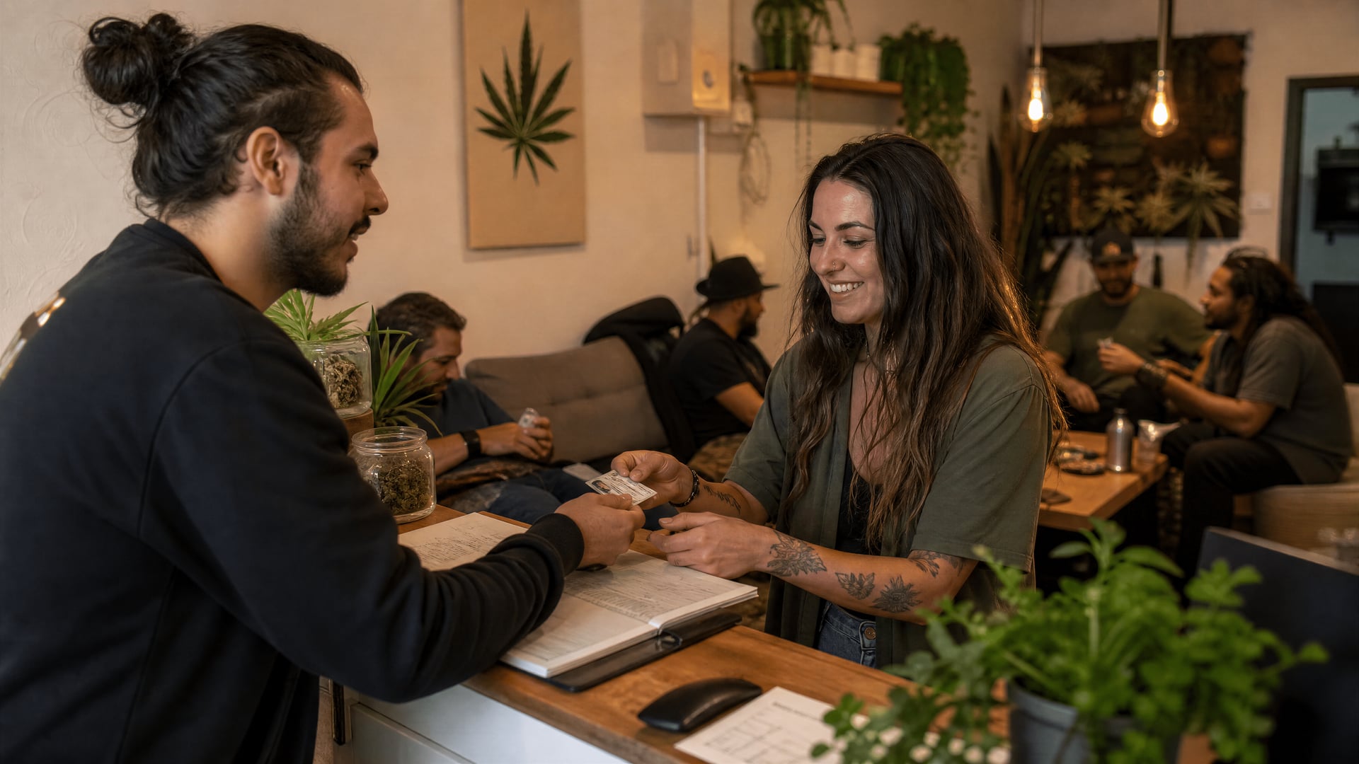 Santa Cruz de Tenerife cannabis club reception and membership check-in