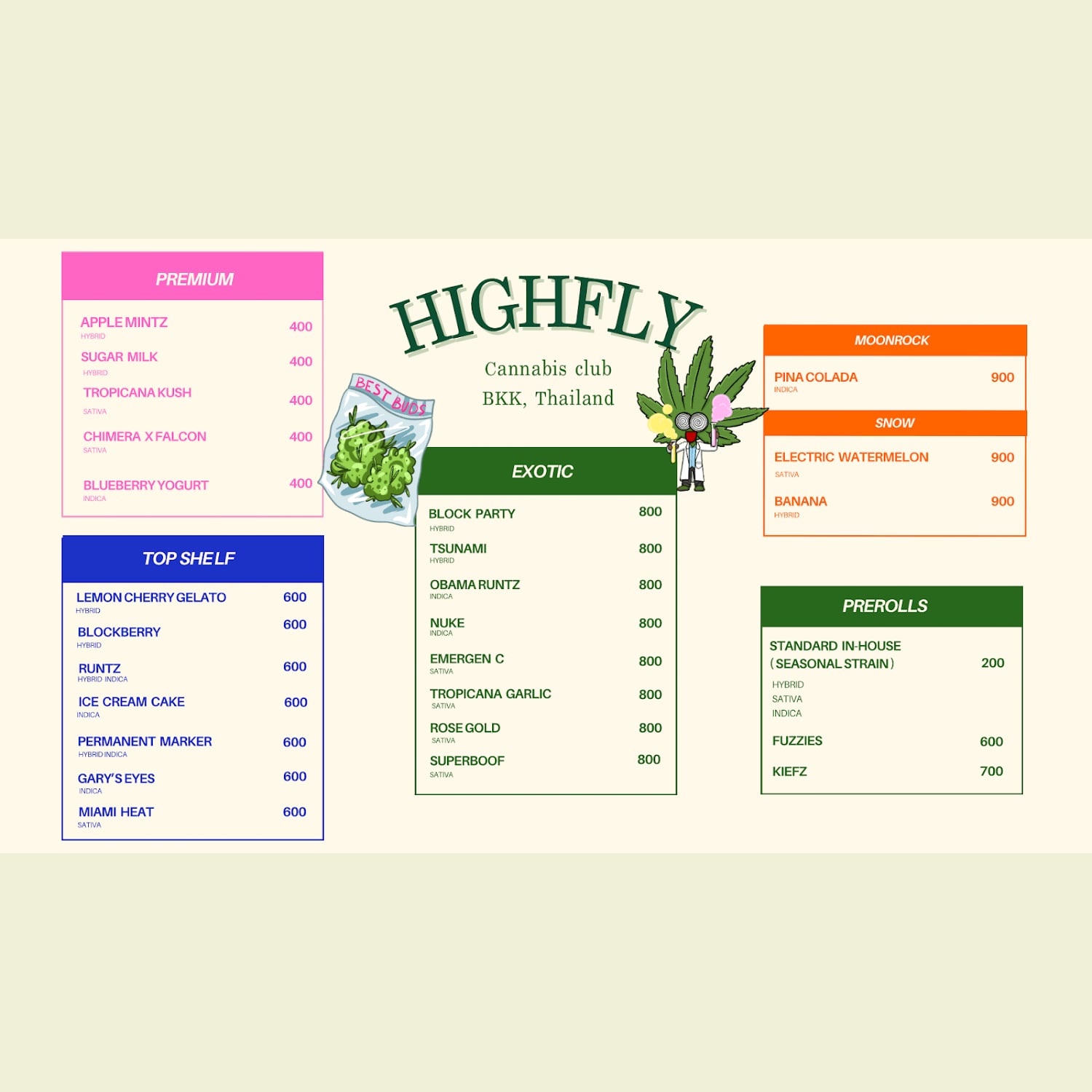 Highfly Cannabis & Drinks logo